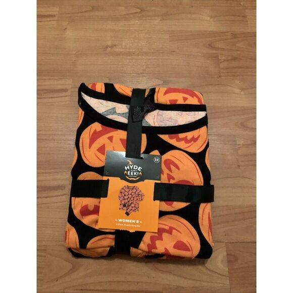 HYDE And EEK Women's 2 Piece Pajama Pant Set Halloween Pumpkins Size 4X - Picture 16 of 16